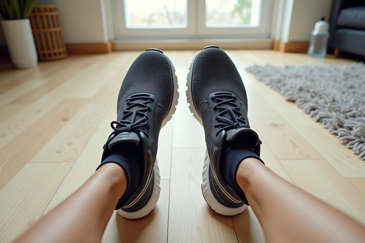 Comparaison des semelles de chaussures de running illustrant la pronation et la supination du pied
