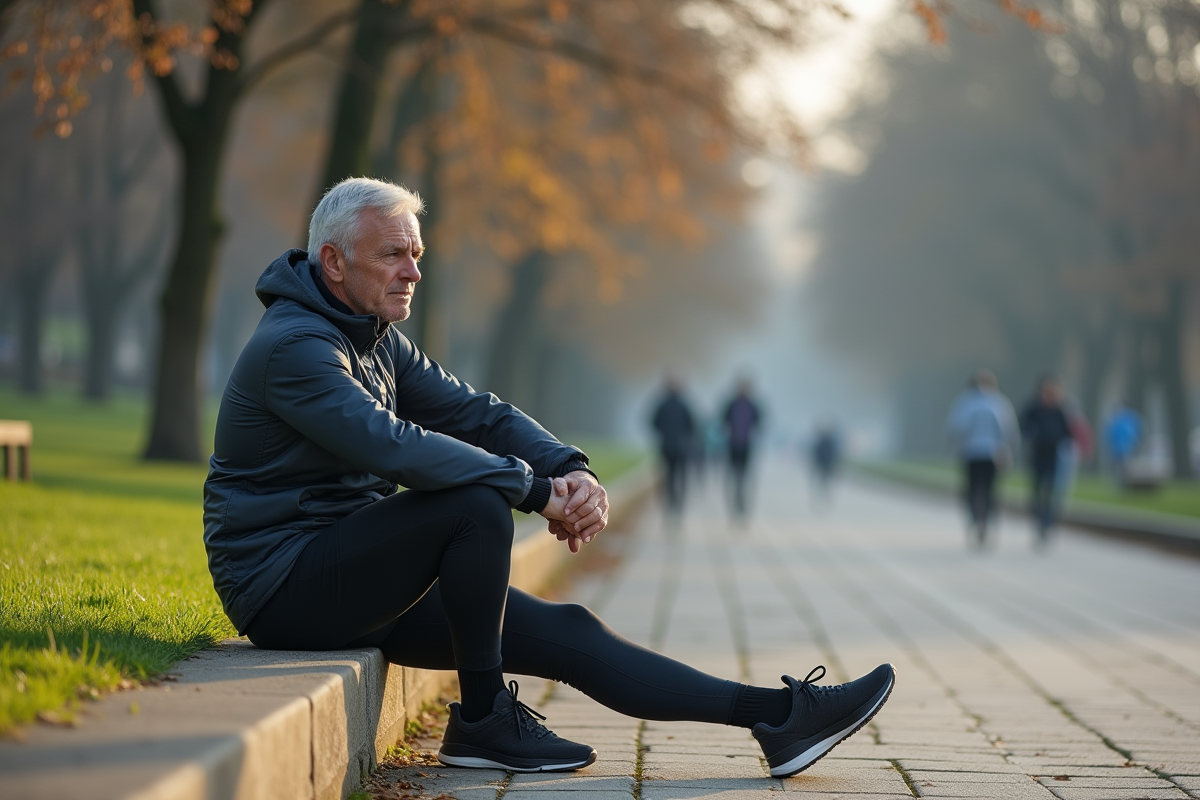 Homme en extérieur s